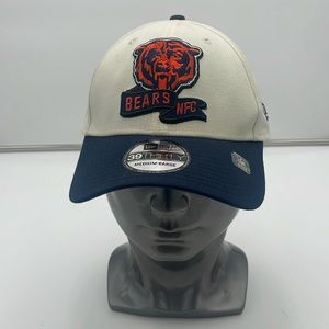 NEW ERA 39 THIRTY NFL CHICAGO BEARS NFC SIDELINE MENS HAT IVORY MED LARGE